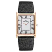 IBSO Ultra-Thin Rectangle Dial Men's Quartz Watch Luxury Business Style Genuine Leather Strap Waterproof New Men WristWatches B2232B-WE-RG-BK