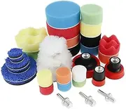 31 Pcs Car Foam Drill Polishing Pad Kit Buffing Pads Sponge Set Kit with M14 Drill Adapter for Car Polisher