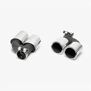 New Arriving 304 Stainless Steel Dual Exhaust Tips Compatible For A4 A5 A6 A7 Up To S4 S5 S6 S7