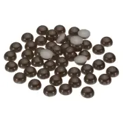 200Pcs Flatback Pearls Beads, 12mm Flatback Pearls, Coffee
