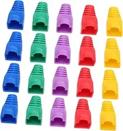 Mipcase 50pcs Cable Casing Cover Cable Cover Wire Caps Wire Tidy Ethernet Boot Guards Connector Boot Protectors Ethernet Connector Caps Network Protection Chain Sleeve Protector PVC