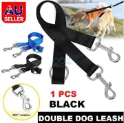 Two Pet Dogs Duplex Double Dog Leash Coupler Twin Dual Lead 2 Way Walking Safety