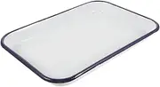 MINAOLULUS Enamel Baking Sheet Pan Rectangular Non Stick Oven Tray for Baking Roasting Serving Dishwasher Safe Durable Ceramic Dish for Kitchen Use