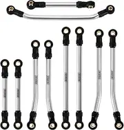 INJORA Stainless Steel Steering Links and High Clearance Links for Redcat Ascent-18 1/18 RC Crawler Upgrade