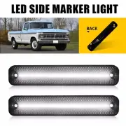 2pcs Smoked White LED Side Marker Light For Ford 1973-1979 F100 F150 F250 F350