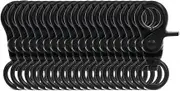 BIKICOCO Swivel Trigger Snap Hook Lobster Claw Clasp Spring Loaded Clip, O-Ring Ended, Black - Pack of 20