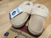 Dearfoams Ladies' Size Large (9-10) Slippers, Latte