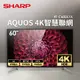 夏普 SHARP 60型AQUOS 4K智慧聯網顯示器(4T-C60DL1X)