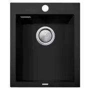 OLIVERI SNGL BOWL TOPMT SINK MATT BLK ST-MB1531OF