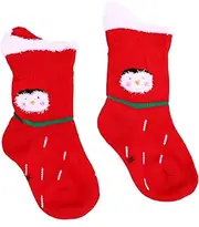 SOESFOUFU 1 Pair Penguin Pattern Christmas Socks Kids Warm Cotton Socks Cartoon Stockings