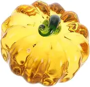 Crystal Glass Paperweight Small Pumpkin Hand Blown Glass Pumpkin Mini Pumpkins for Decorating Pumpkin Figurine Glass Fruit Pumpkin Decor Blown Glass Decor Pumpkin Glass