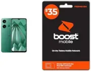 HMD Aura 4/64GB Green with Boost Prepaid SIM Starter Pack $35