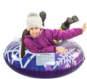 Inflatable Snow Tube | Heavy Duty Snow Tube Inflatable Sled with 2 Handles | Tear-Resistant Sledding Tube Winter Toys for Children Adults