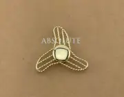 VINTAGE LOWRIDER BOOM RING TWISTED UNIVERSAL KNOCK-OFF THREADLESS IN GOLD.