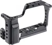 Hersmay M50 Camera Cage Video Stabiliser for Canon EOS M50II / M50 / M5 Mirrorless Vlogging Camera Set with Cold Shoe, Grip Location, Multiple 1/4 Inch, 3/8 Inch Screw Holes