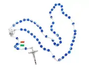 "Knock, Ireland" Bead Rosary by J.C. Walsh & Sons-Ireland G958 BLUE