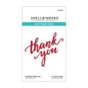 Spellbinders Scripted Thank You Etched Dies