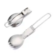 Titanium Tableware Folding Spork Portable Outdoor Camping Lightweigt HCutlery Tr