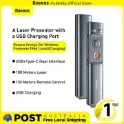Baseus Orange Dot Wireless Presenter (Red Laser)(Charging) Grey