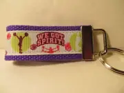 Cheerleader Key Fob, Key Chain. Sturdy and Handmade in USA.