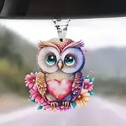 1pc Car Hanging Ornament,Acrylic 2D Flat Printed Keychain, Optional Acrylic Ornament and Car Rear View Mirror Accessories Memorial Gifts Pack