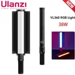 ULANZI VL360 RGB LED 視頻燈 38W 手持式全彩補光燈 5600LX 3000K-10000K 帶穀