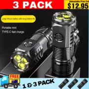USB Rechargeable Mini LED Flashlight Spotlight Magnetic Torch Tactical Hunting L