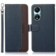 KHAZNEH For Honor X5 Plus Case RFID Blocking PU Leather Phone Wallet Cover with Handy Strap