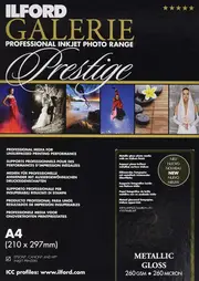 Ilford Galerie Metallic Gloss A4 260gsm 25 Sheets
