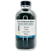 True Colloidal Silver NanoParticles (AgNPs): 200 ppm - 250 mL in Glass