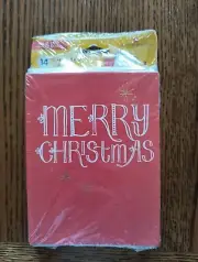 NOS American Greetings 14 Merry Christmas Holiday Greeting Cards 2 Designs