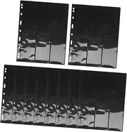 BESTOYARD 10pcs Stamp Album Inserts Black Background Double Sided Pages for Postage Stamp Collectors for Organizing and Displaying Style