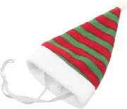 GANAZONO Decorative Pet Hat for Christmas Adorable Festival Headwear for Cats and Dogs and Striped Design Comfortable Lint Material for Holiday Photos and Festive Events