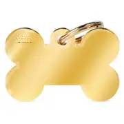 My Family Basic Bone Pet ID Tag Gold