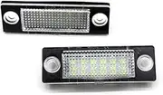 HUVNEXA 2pcs Number License Plate Light Lamp 3B5998026, for VW, for Passat, B5.5 B6, for Caddy, MK3, for Golf, for Transporter T5 T6, for Touran, for Jetta, Car Number Plate Light