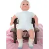 【KEROPPA】可諾帕MIT6~12個月嬰兒厚底止滑短襪x3雙(白配藍)95001-C