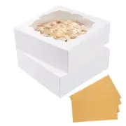 20 Pack Pie Boxes Cake Bakery with Window Pastry for White