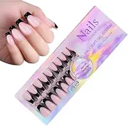 Long Square Press Nails | Long Square French Nails Tips | Labor-Saving Nail Decorations for Party, Dating, Work, Daily Life, School