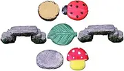 CIYODO Mini Resin Stepping Stone Bridge Ornament Set Micro Garden Decoration for Fairy Garden Landscaping
