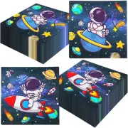 Space Themed Party Decorations,40pcs Space Birthday Napkins Astronaut Party Supp