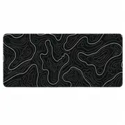 Anti-Slip Topographic Black and White Mouse Pad for Keyboard