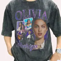 在飛比找蝦皮購物優惠-Olivia Rodrigo 復古水洗說唱 T 恤/Oliv