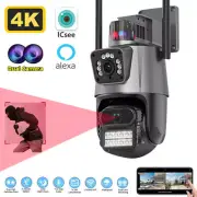8MP 4K Wifi Security Camera Dual Lens 8X Zoom Outdoor PTZ IP Night Vision IR Cam