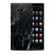 Skins Decal Wrap for Samsung Note 9 - Black Marble Granite White