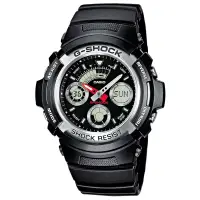 在飛比找博客來優惠-【CASIO】 G-SHOCK競速魅力賽車雙顯錶-銀框 (A