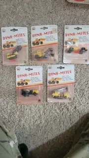 5- Vintage Zyll Dyna-mites Die-cast Construction Vehicles 1993