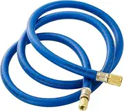 3/8" Vacuum Refrigerant Hose, High Flow HVAC Vacuum Hose 3/8 FL to 1/4 FL for R410A R134A R407C R502 R12 R22 System, 800 PSI Working Pressure, 72 Inch Blue R410A AC Recharge Hose