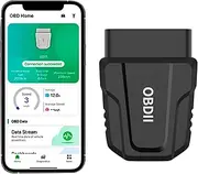 JUNHOM Scanner OBD2 for Car Bluetooth Wireless Auto Diagnostic Tool for iOS & Android Clear Check Engine Car Code Reader Error Code Car Performance Test Exclusive APP