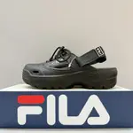 FILA SUBVERSION 女款 黑色 鋸齒 厚底 懶人 涼拖鞋 4-S348Y-001