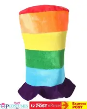 Rainbow Stripes Costume Adult Hat Pride Burning Man Festival Mardi Gras